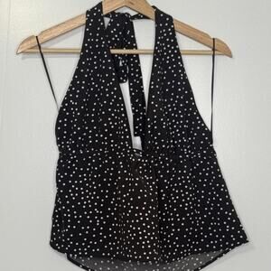 Black white polka dot